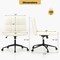 Height-Adjustable Armless Desk Chair with Wheels for Home Office or Vanity